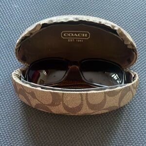 Coach brand Amelia sunglasses with case in tortoise